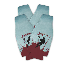 Lacrosse Zipper Bottle Cooler - Set of 4 (Personalized)