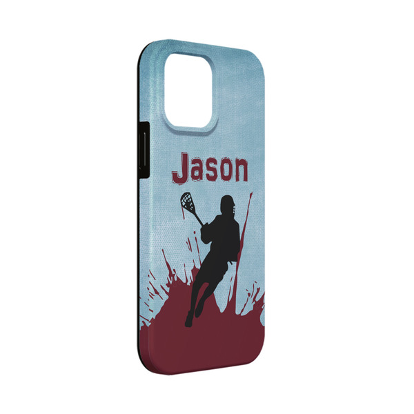 Custom Lacrosse iPhone Case - Rubber Lined - iPhone 13 Mini (Personalized)