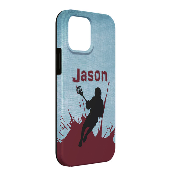Custom Lacrosse iPhone Case - Rubber Lined - iPhone 13 Pro Max (Personalized)