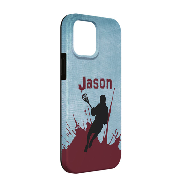 Custom Lacrosse iPhone Case - Rubber Lined - iPhone 13 Pro (Personalized)
