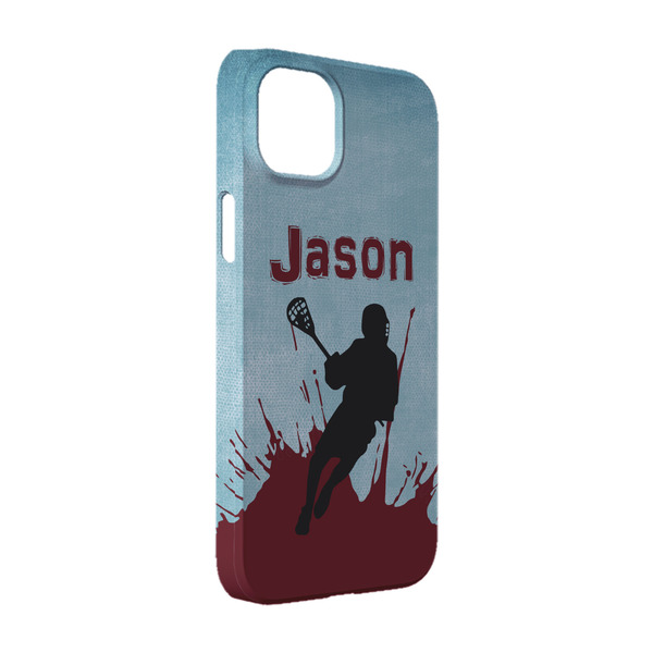 Custom Lacrosse iPhone Case - Plastic - iPhone 14 (Personalized)