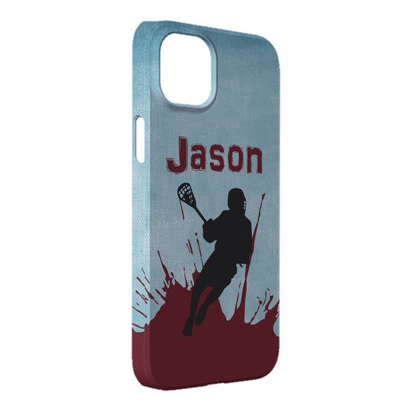 Custom Lacrosse iPhone Case - Plastic - iPhone 14 Plus (Personalized)