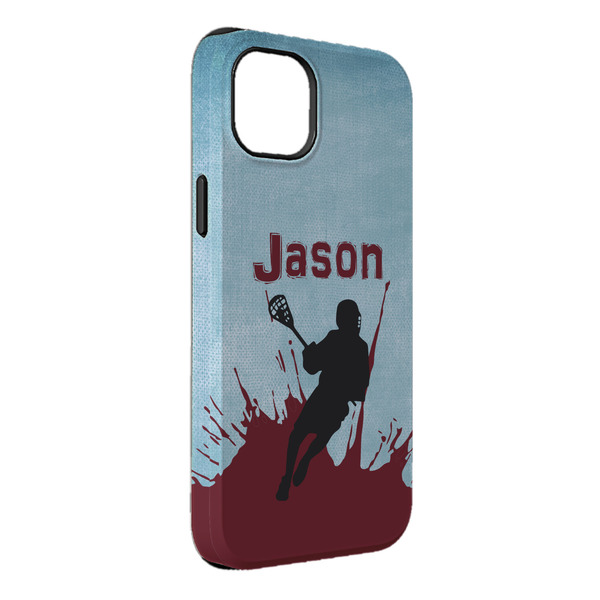 Custom Lacrosse iPhone Case - Rubber Lined - iPhone 14 Pro Max (Personalized)