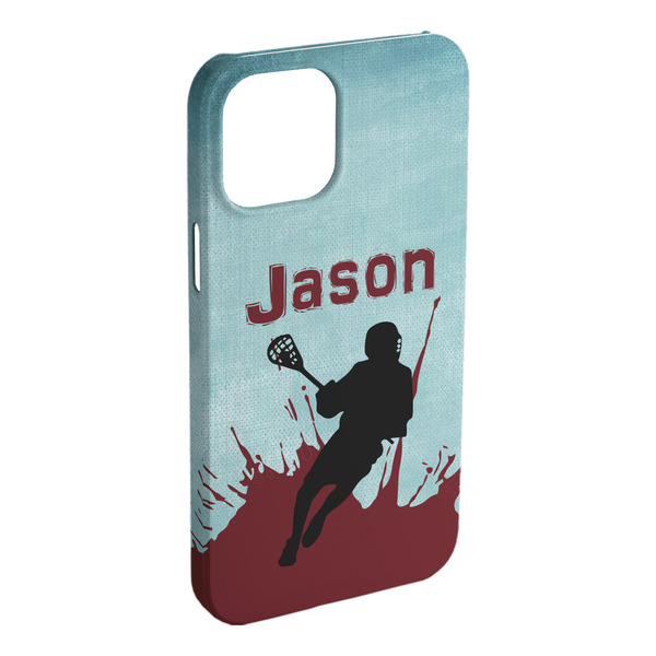 Custom Lacrosse iPhone Case - Plastic (Personalized)