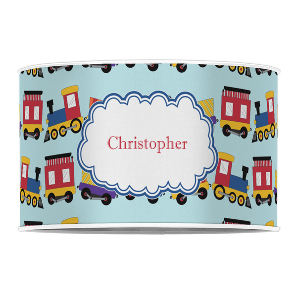 Trains 12" Drum Lampshade - FRONT (Poly Film)