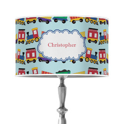 Trains 12" Drum Lamp Shade - Poly-film (Personalized)