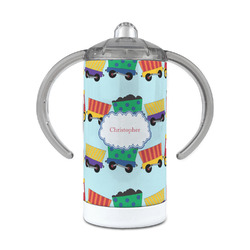 Trains 12 oz Stainless Steel Sippy Cup (Personalized)