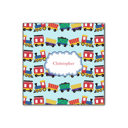 Trains Wood Print - 12x12 (Personalized)