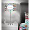 Trains 13 inch drum lamp shade - in room