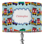 Trains 16" Drum Lamp Shade - Fabric (Personalized)