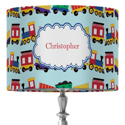 Trains 16" Drum Lamp Shade - Fabric (Personalized)