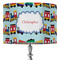 Trains 16" Drum Lampshade - ON STAND (Fabric)
