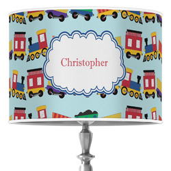 Trains 16" Drum Lamp Shade - Poly-film (Personalized)