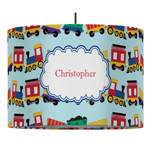 Trains 16" Drum Lampshade - PENDANT (Fabric)