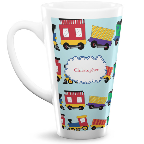 Custom Trains 16 Oz Latte Mug (Personalized)