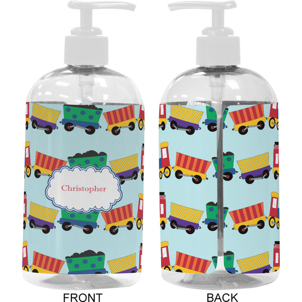 Trains 16 oz Plastic Liquid Dispenser- Approval- White