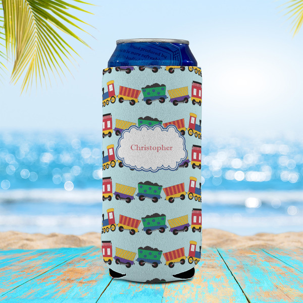 Trains 16oz Can Sleeve - LIFESTYLE