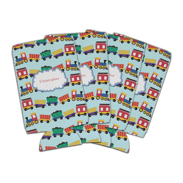 Custom Trains Can Cooler (16 oz) - Set of 4 (Personalized)