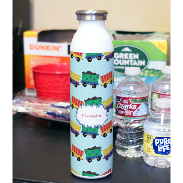 Trains 20oz Water Bottles - Full Print - In Context