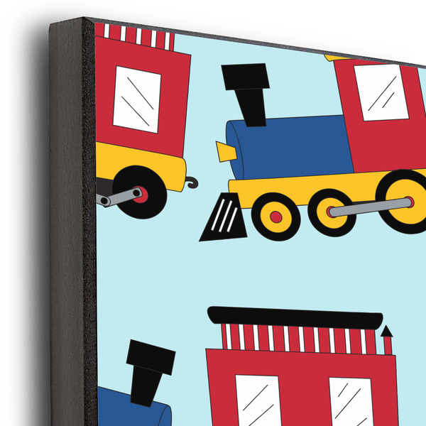 Trains 20x24 Wood Print - Closeup