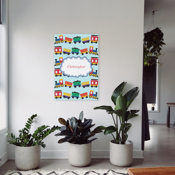 Trains 20x30 - Canvas Print - In Context