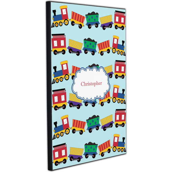 Trains 20x30 Wood Print - Angle View