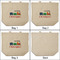 Trains 3 Reusable Cotton Grocery Bags - Front & Back View