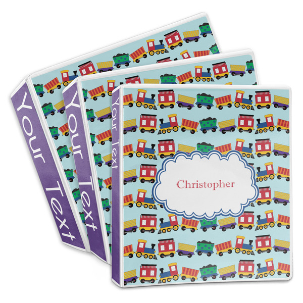 Custom Trains 3-Ring Binder (Personalized)
