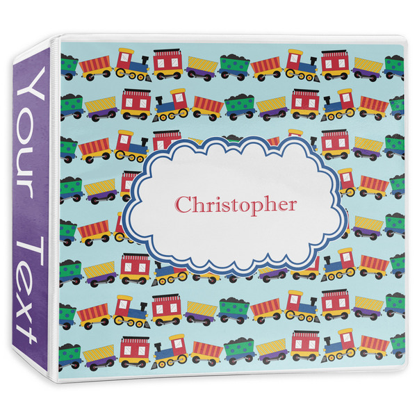 Custom Trains 3-Ring Binder - 3 inch (Personalized)