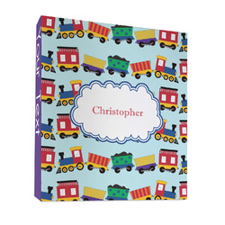 Trains 3 Ring Binder - Full Wrap - 1" (Personalized)