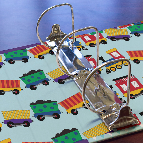 Trains 3 Ring Binders - Full Wrap - 3" - DETAIL