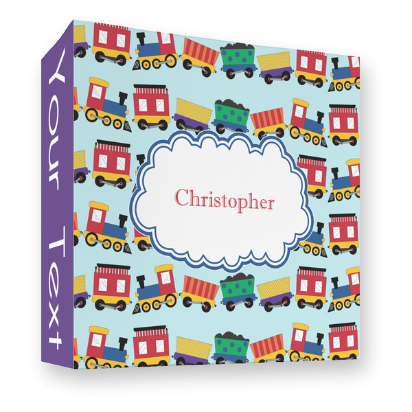 Custom Trains 3 Ring Binder - Full Wrap - 3" (Personalized)