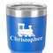 Trains 30 oz Stainless Steel Ringneck Tumbler - Blue - Close Up