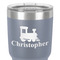 Trains 30 oz Stainless Steel Ringneck Tumbler - Grey - Close Up