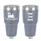 Trains 30 oz Stainless Steel Tumbler - Grey - Double-Sided (Personalized)