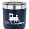 Trains 30 oz Stainless Steel Ringneck Tumbler - Navy - CLOSE UP