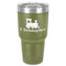 Trains 30 oz Stainless Steel Tumbler - Olive - Single-Sided (Personalized)