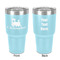 Trains 30 oz Stainless Steel Tumbler - Teal - Double-Sided (Personalized)