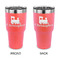 Trains 30 oz Stainless Steel Tumbler - Coral - Double Sided (Personalized)