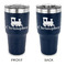 Trains 30 oz Stainless Steel Tumbler - Navy - Double Sided (Personalized)