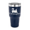 Trains 30 oz Stainless Steel Ringneck Tumblers - Navy - FRONT