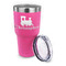 Trains 30 oz Stainless Steel Ringneck Tumblers - Pink - LID OFF
