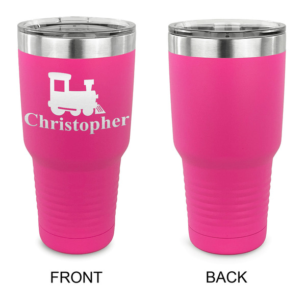 Trains 30 oz Stainless Steel Ringneck Tumblers - Pink - Single Sided - APPROVAL