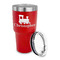 Trains 30 oz Stainless Steel Ringneck Tumblers - Red - LID OFF
