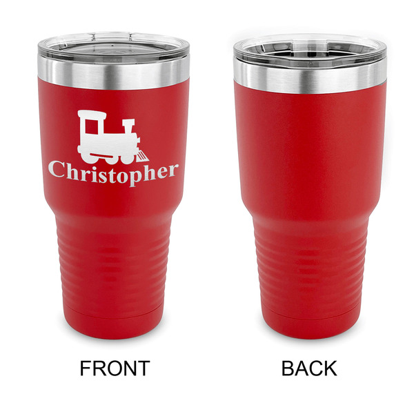 Trains 30 oz Stainless Steel Ringneck Tumblers - Red - Single Sided - APPROVAL
