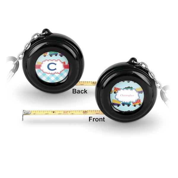 Trains 6-Ft Pocket Tape Measure with Carabiner Hook - Front and Back
