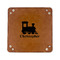 Trains 6" x 6" Leatherette Snap Up Tray - FLAT FRONT
