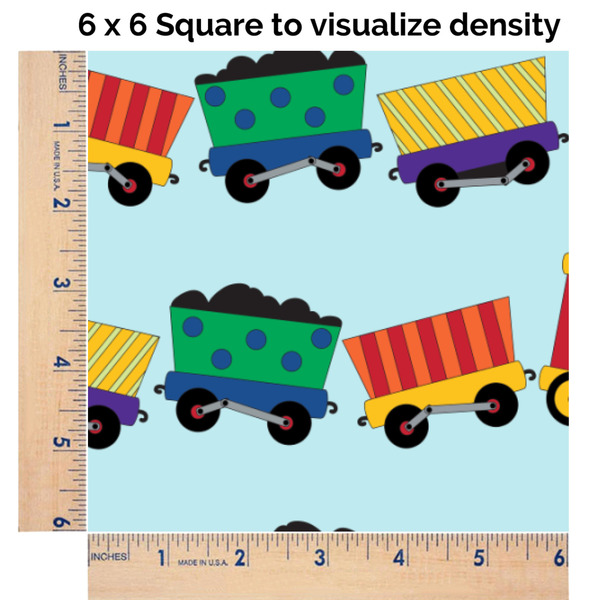 Trains 6x6 Swatch of Fabric
