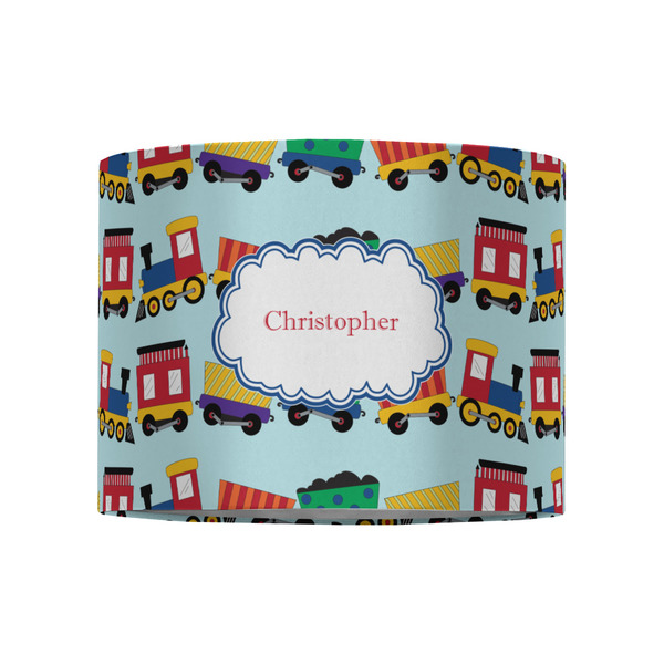 Trains 8" Drum Lampshade - FRONT (Fabric)