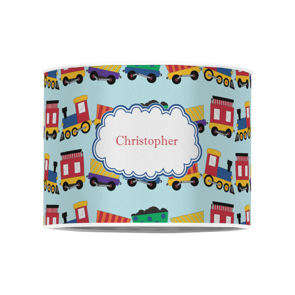 Trains 8" Drum Lampshade - FRONT (Poly Film)
